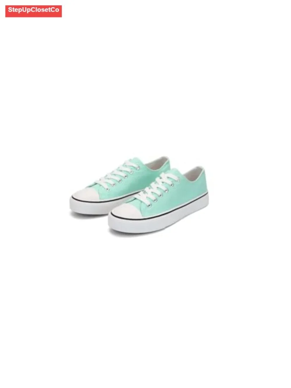 Women's Low Top Canvas Lace Up Sneakers Casual Walking Shoes